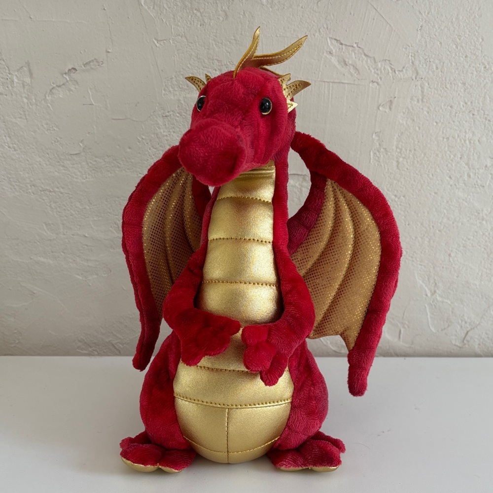 Douglas Eugene Plush Red‎ Dragon Stuffed Animal.  EUC